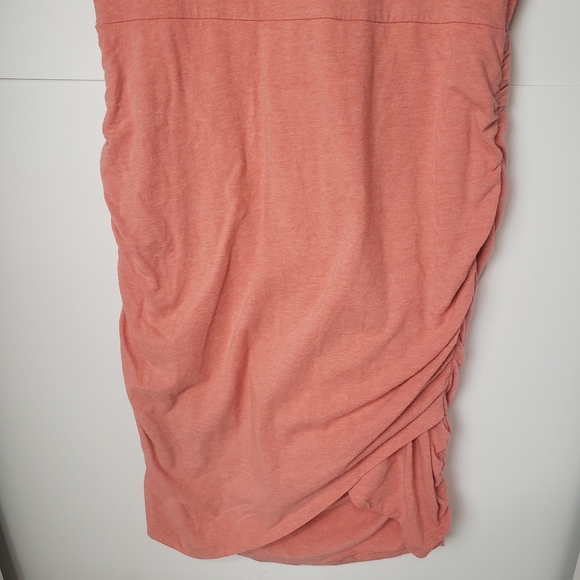 Athleta bodycon maxi dress ruching salmon MT tall - Picture 4 of 7